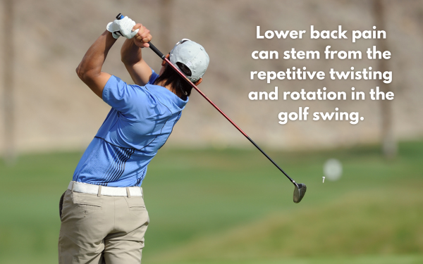 Male Golfer Twisting Lower Back During Golf Swing
